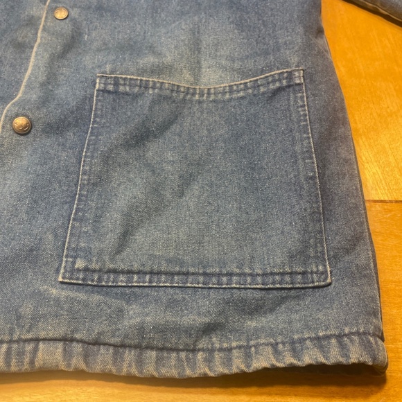 Vtg 80s Walls Blizzard Pruf USA Made Blanket Lined Denim Chore Barn Jacket Med - Picture 3 of 15